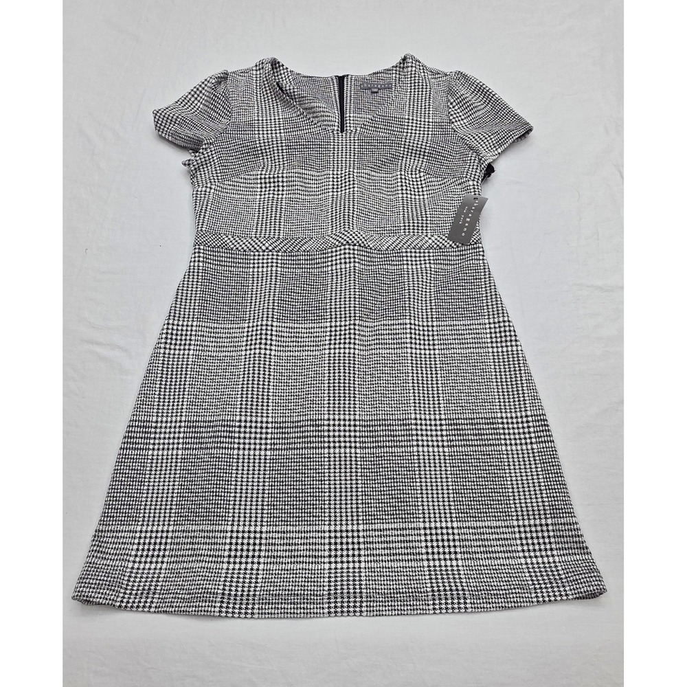 Sharagano Houndstooth Patterned Professional Sheath Dress Women's Size 16 NWT